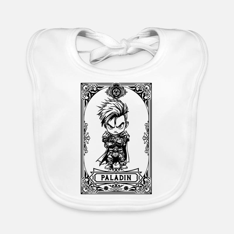 Paladin RPG Tarot Card chibi Organic Baby Bibs