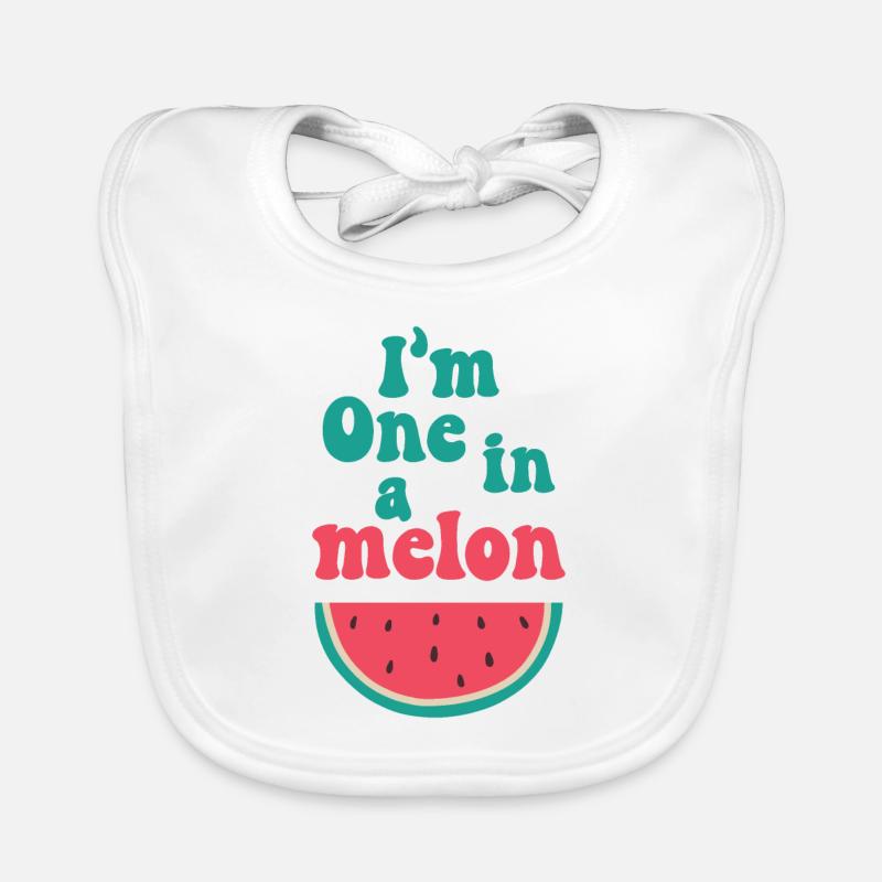 Je suis un dans un melon - Bavoir bio Bébé - blanc