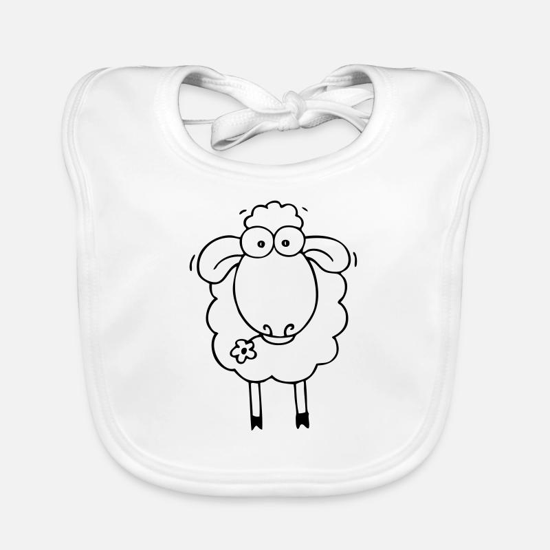 Mouton blanc Bavoir bio Bébé