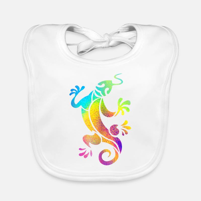 Salamandre Multicolore Bavoir bio Bébé