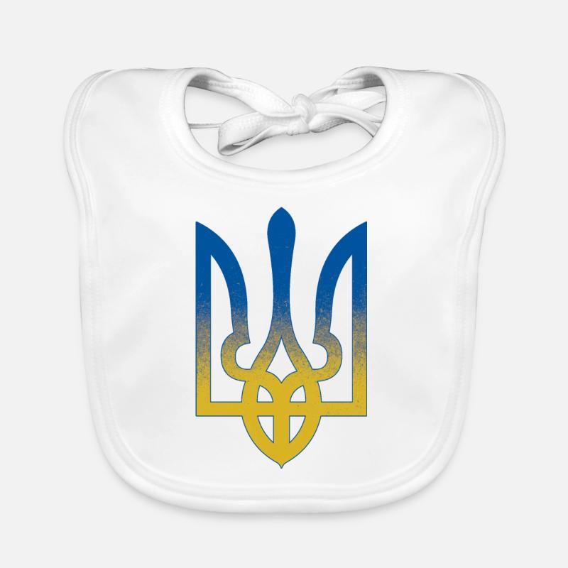 Symbole du drapeau de l’Ukraine - Drapeau de l’Ukraine Bavoir bio Bébé
