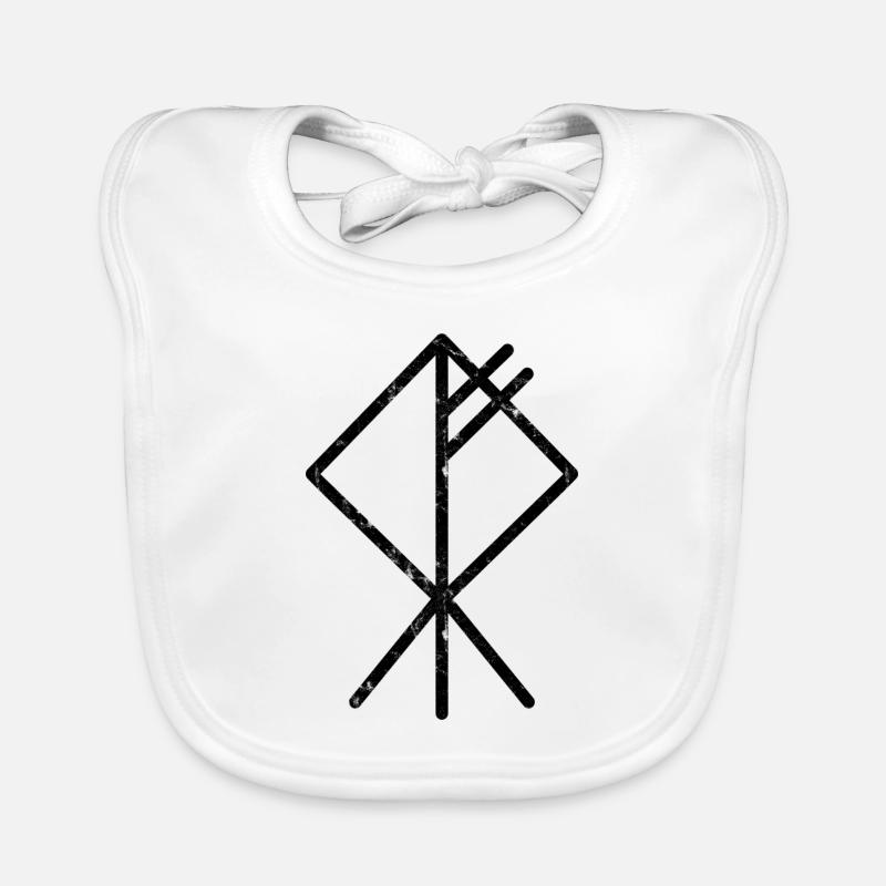 Wolf Vikings Rune Symbole Glyphe Idées cadeaux Bavoir bio Bébé