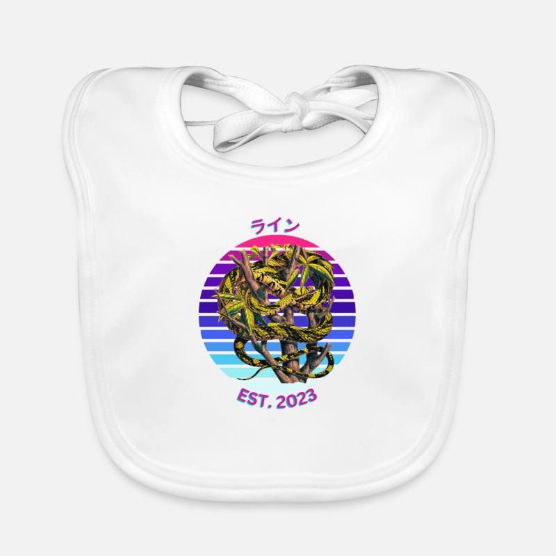 Serpent néon Bavoir bio Bébé