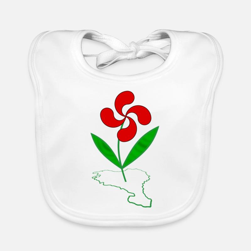 Baskische Blume Baby Bio-Lätzchen