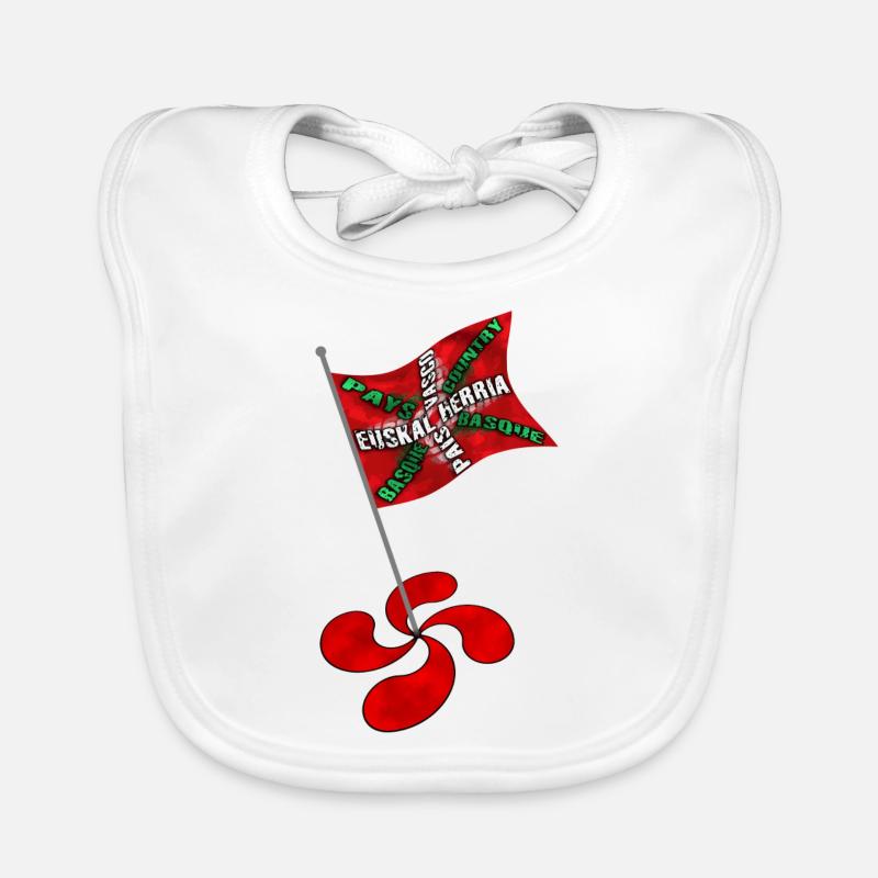 Basque flag Organic Baby Bibs