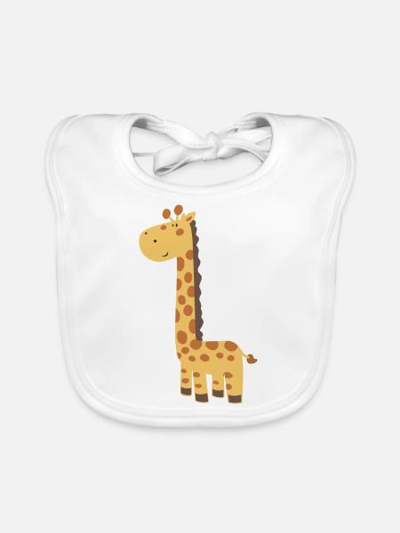 Giraffe - Baby Bio-Lätzchen - Weiß