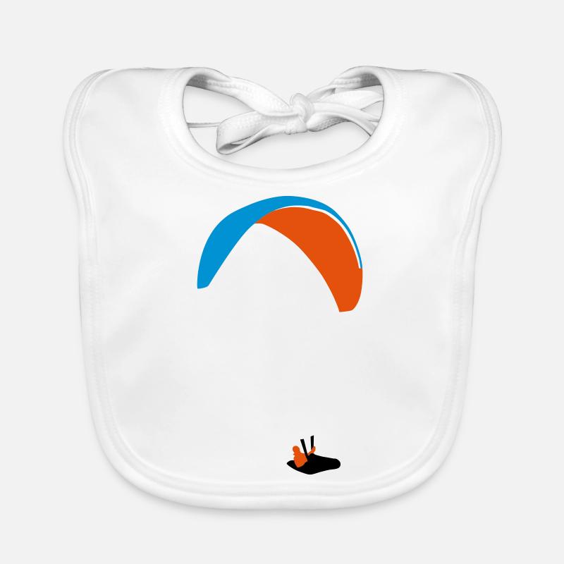 Paraglider - Gleitschirm XC - Baby Bio-Lätzchen - Weiß