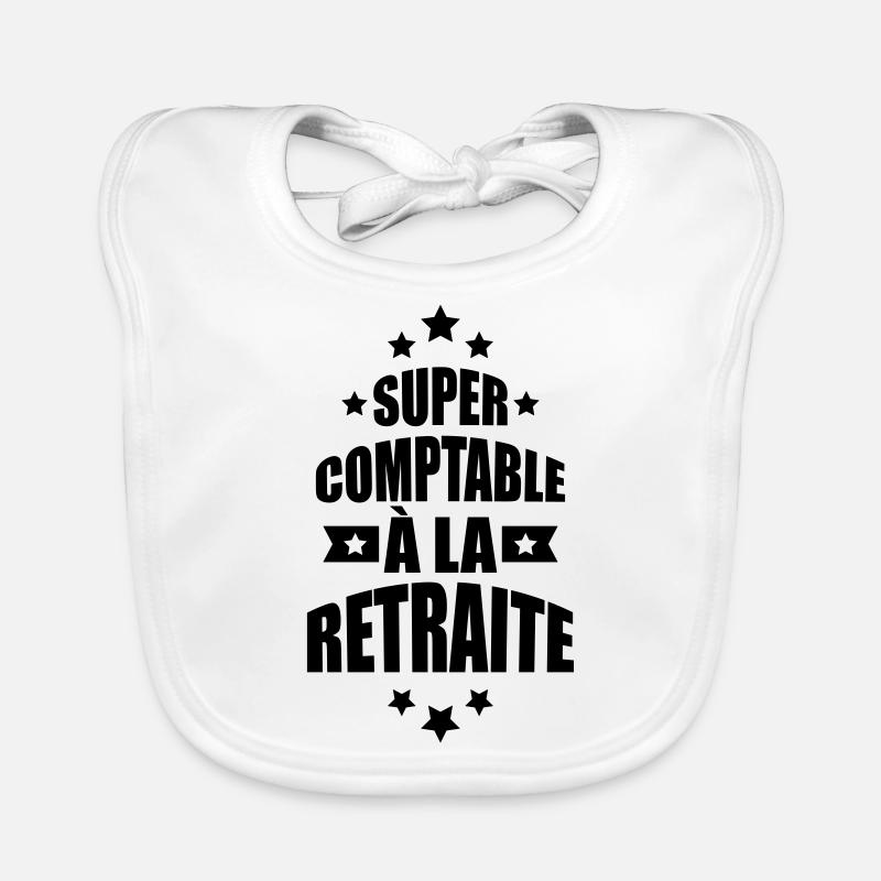 super comptable à la retraite Bavoir bio Bébé