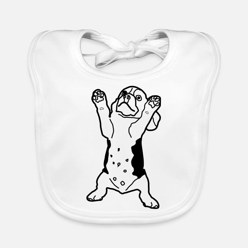 Dancing dog, gift for dog lovers Organic Baby Bibs