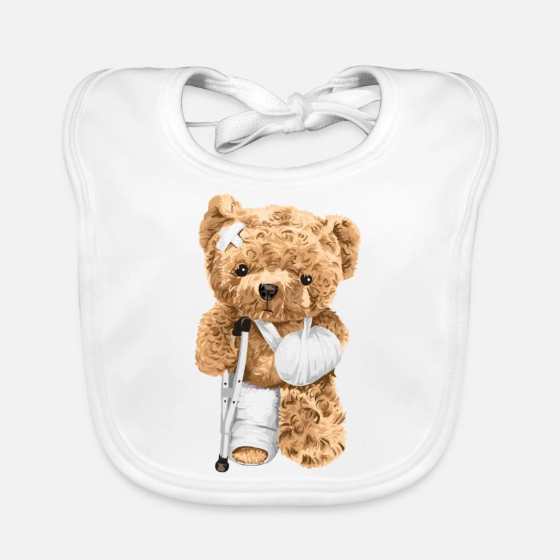 Ourson blessé Bavoir bio Bébé