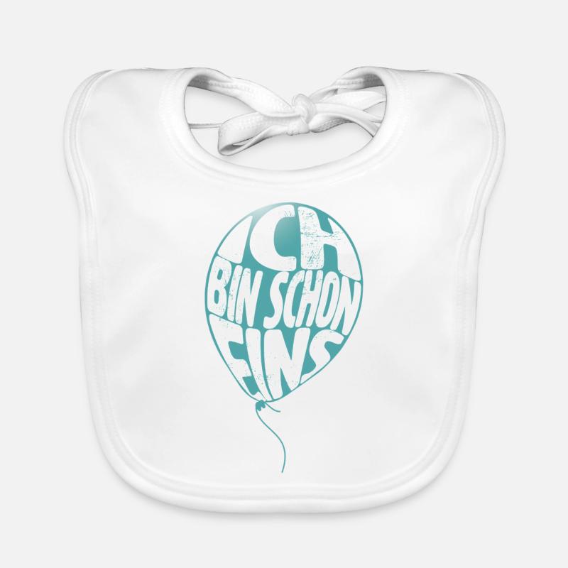 Ich bin schon 1 - Luftballon Baby Bio-Lätzchen