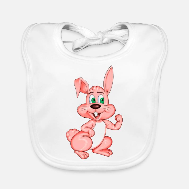 rosa lieber Hase Baby Bio-Lätzchen
