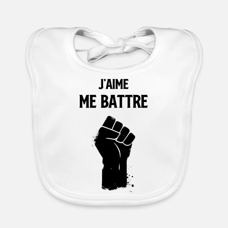 J'aime me battre Bavoir bio Bébé