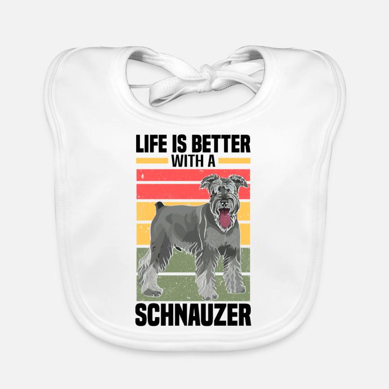 Chien Schnauzer Bavoir bio Bébé