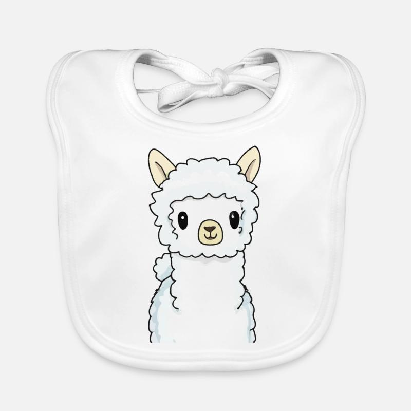 Bébé Lama Bébé Alpaga Drôle Bavoir bio Bébé