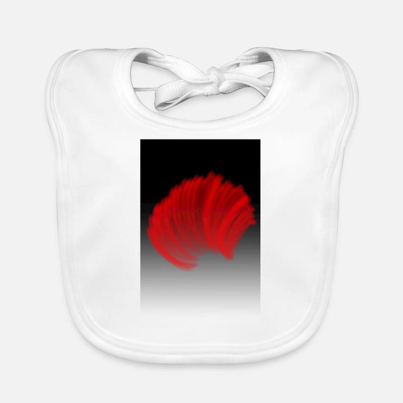 Rouge sur noir avec reflets blancs Bavoir bio Bébé