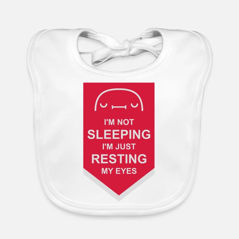 im not sleeping Zitat Baby Bio-Lätzchen