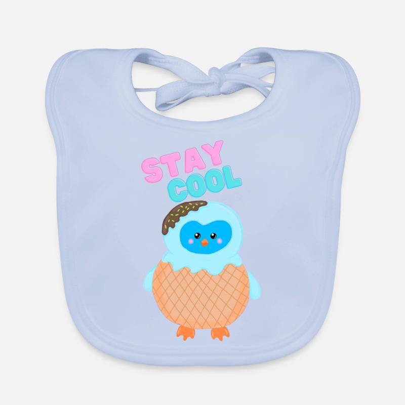 Stay cool Eiscreme Pingu Baby Bio-Lätzchen
