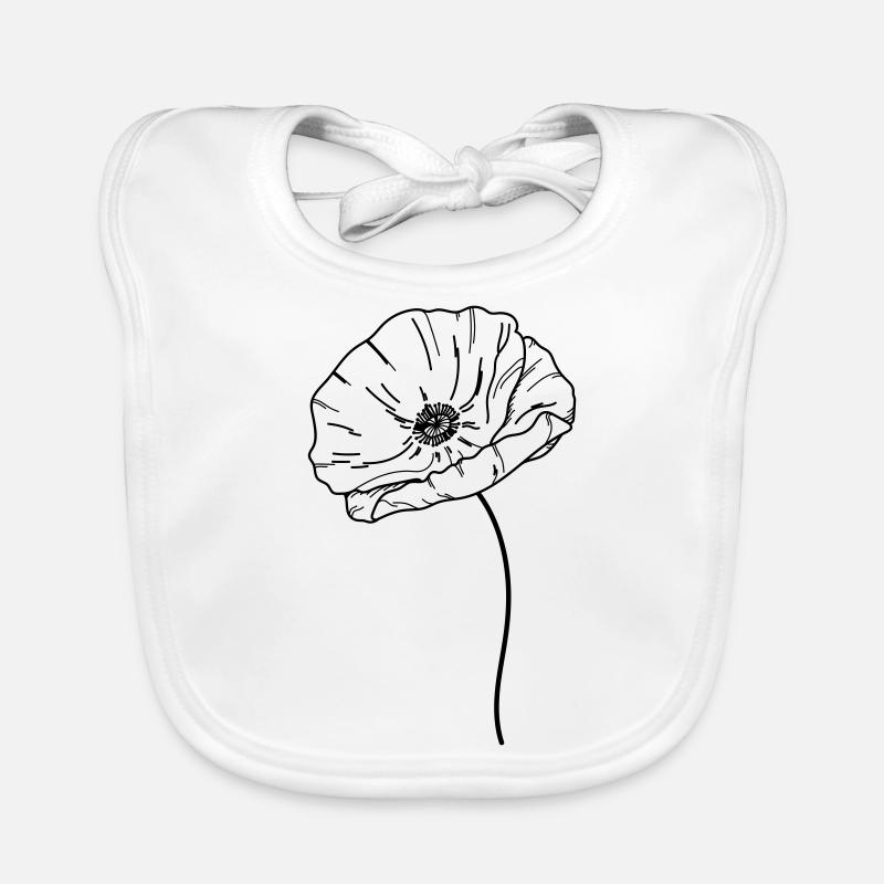 Fleur de coquelicot 21 Plan de travail 13 Bavoir bio Bébé