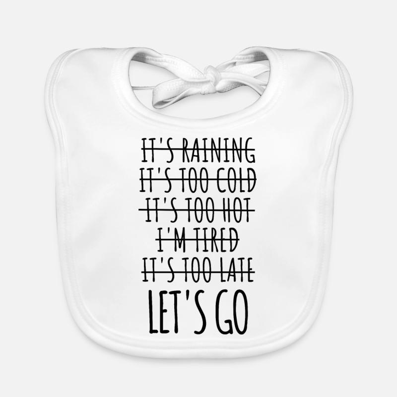 Citation de motivation - Bavoir bio Bébé - blanc