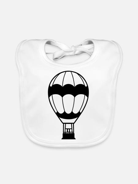 Luftballon - Baby Bio-Lätzchen - Weiß - Vorne
