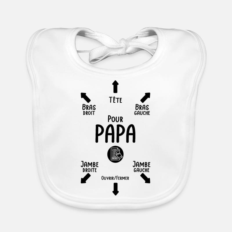 Instructions for Dad - Birth Gift for Dad Organic Baby Bibs