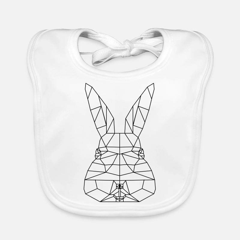 Easter Bunny Polygon Organic Baby Bibs