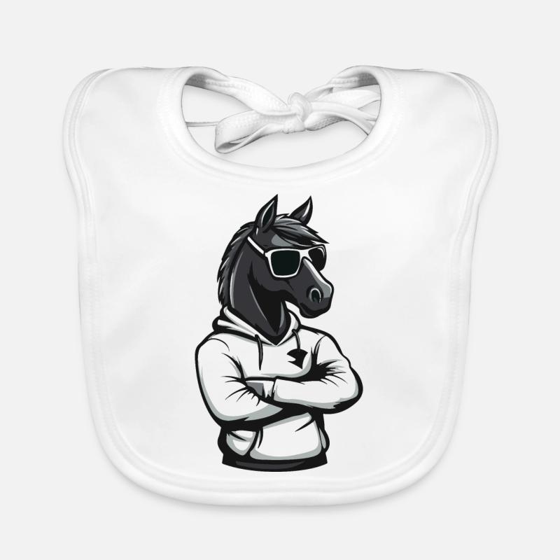 Horse Comic Organic Baby Bibs