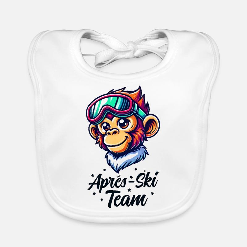Affe Apres Ski Team Baby Bio-Lätzchen