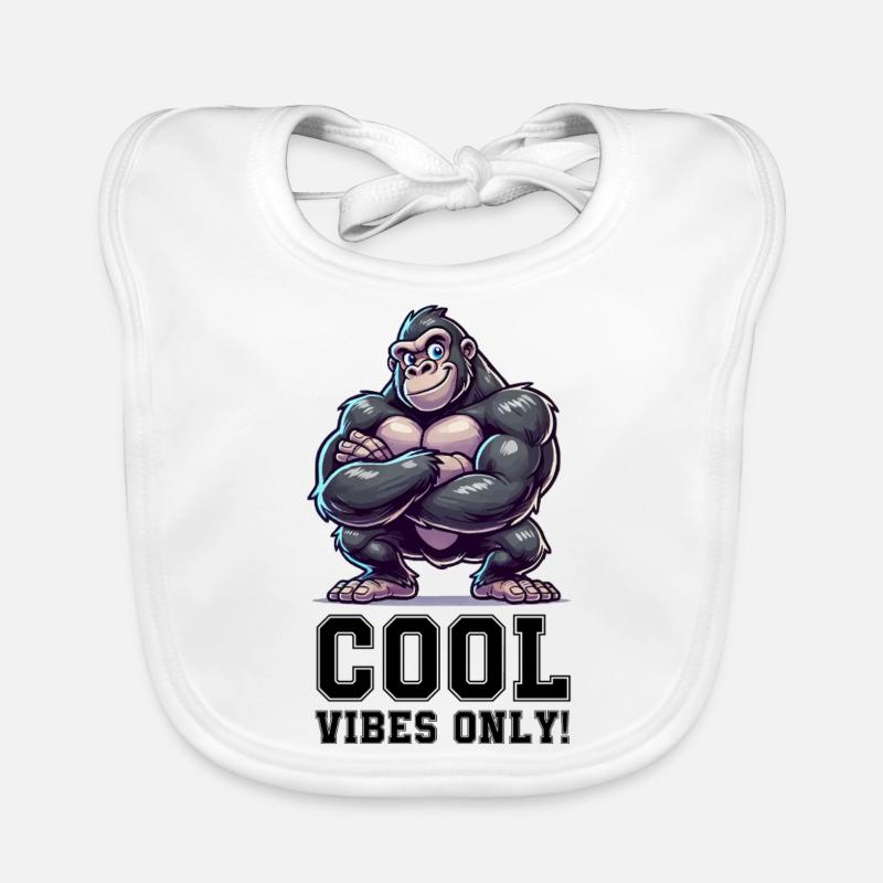 Gorille Drôle Cool Bavoir bio Bébé