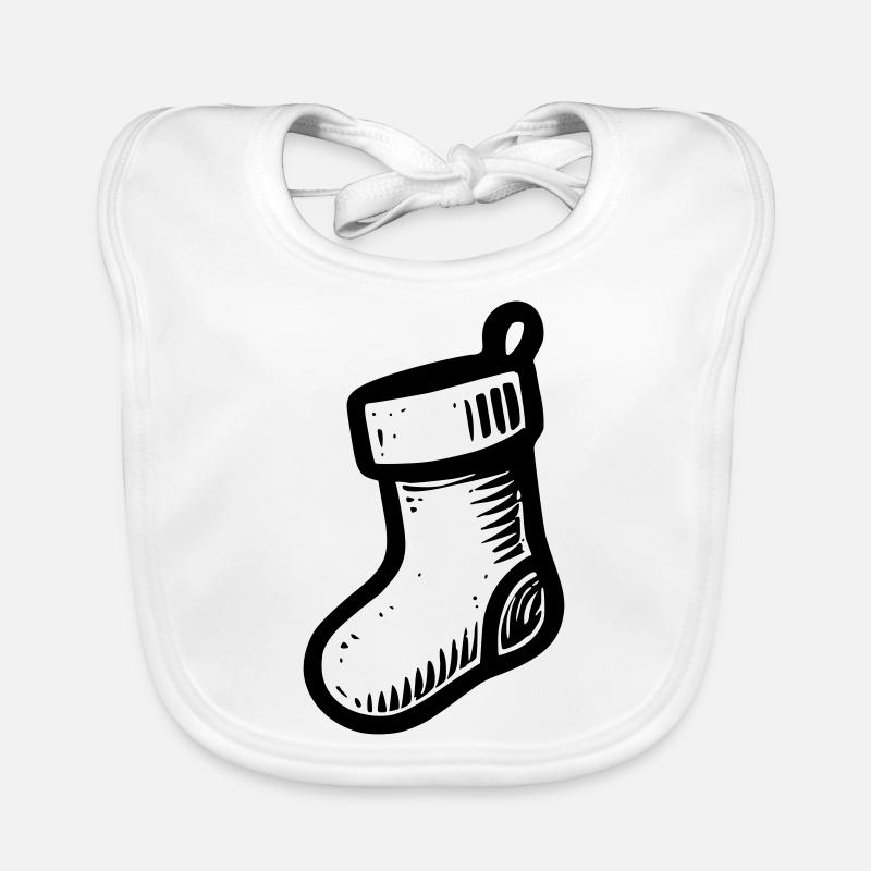 Weihnachtspantoffel Baby Bio-Lätzchen