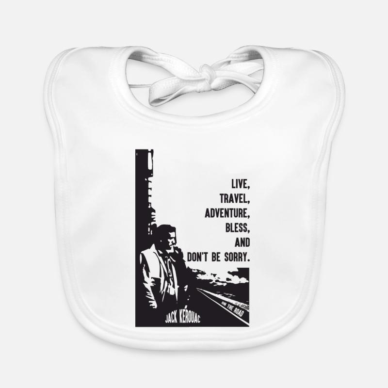 JACK KEROUAC - Bavoir bio Bébé - blanc