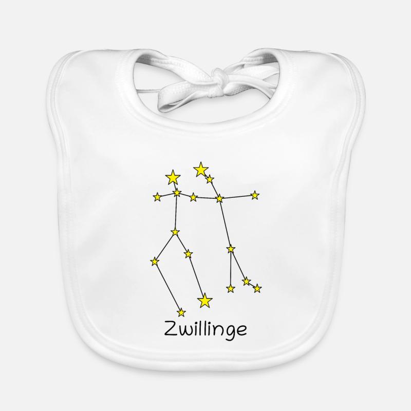 Sternzeichen Zwillinge Baby Bio-Lätzchen