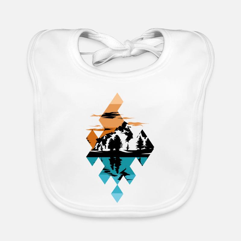 Pattern Mountains Mountain Lake Symbol Logo icon Graphic Organic Baby Bibs