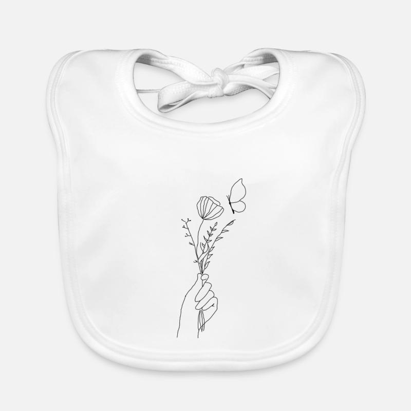 Bouquet de fleurs Bavoir bio Bébé