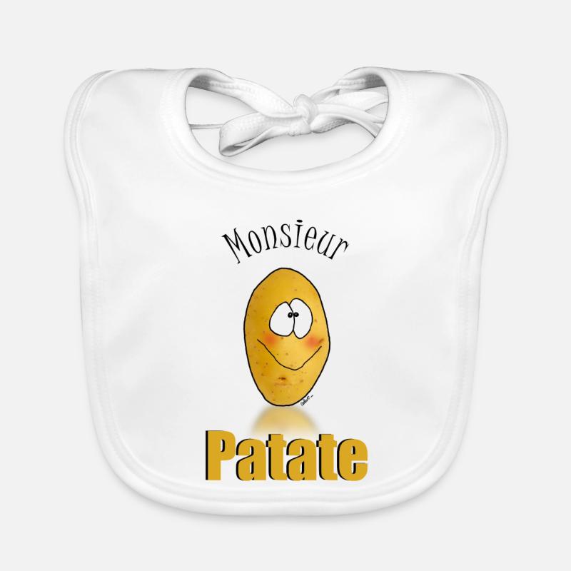 Mr Patate - Baby Bio-Lätzchen - Weiß