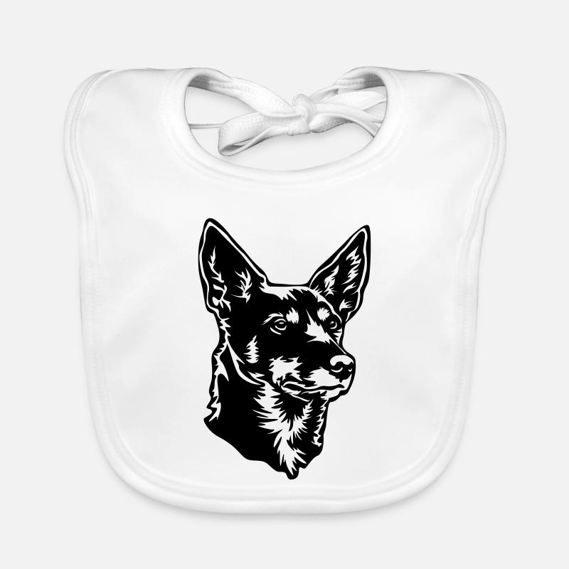 Tête de kelpie australienne Bavoir bio Bébé