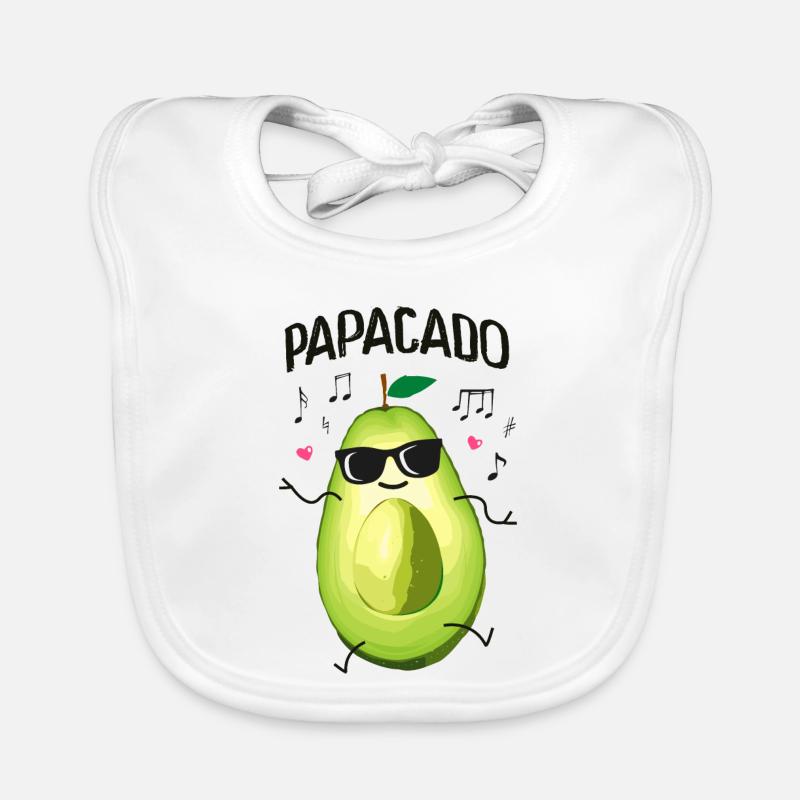 Avocado - Papacado - Partnerlook - Väter Baby Bio-Lätzchen
