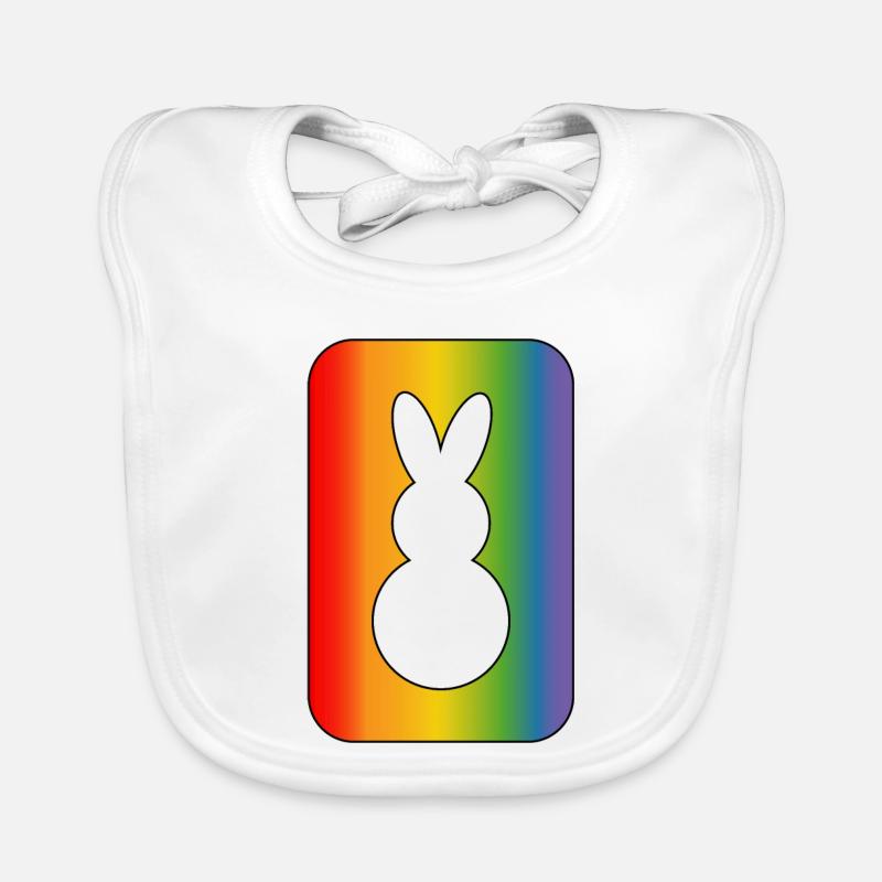Lapin arc-en-ciel Bavoir bio Bébé