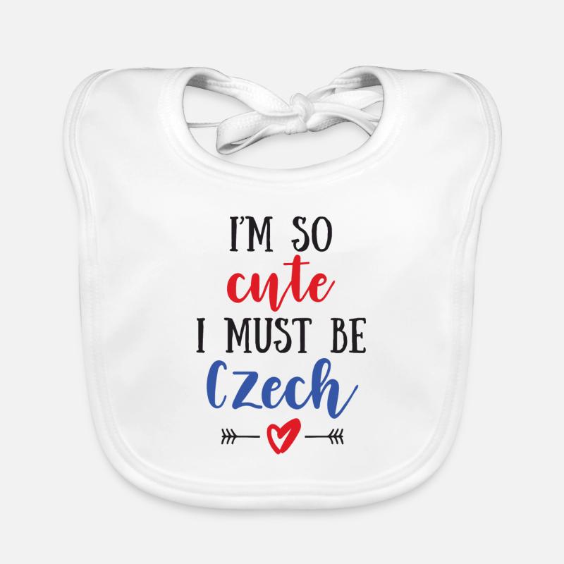 Ich bin so süß, dass ich Tscheche sein muss Baby Bio-Lätzchen