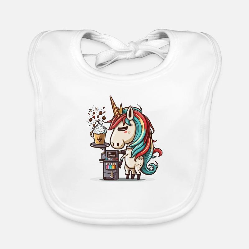 Licorne productrice de café Bavoir bio Bébé