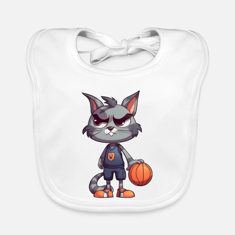 Basketball Katze Baby Bio-Lätzchen
