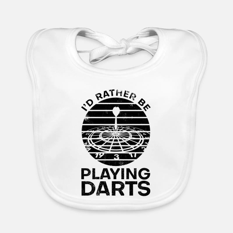 Funny darts player saying Organic Baby Bibs
