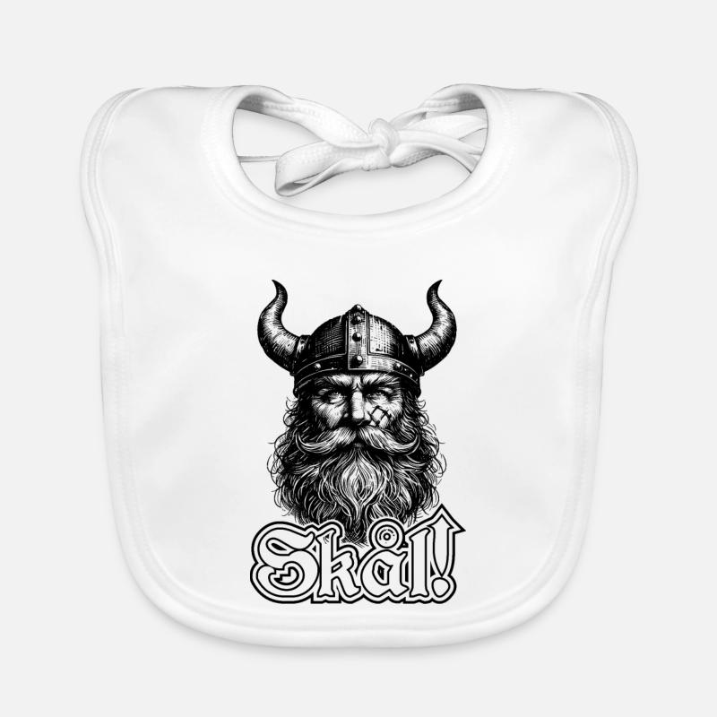 Wikinger-Gott | Wikinger-Krieger Baby Bio-Lätzchen