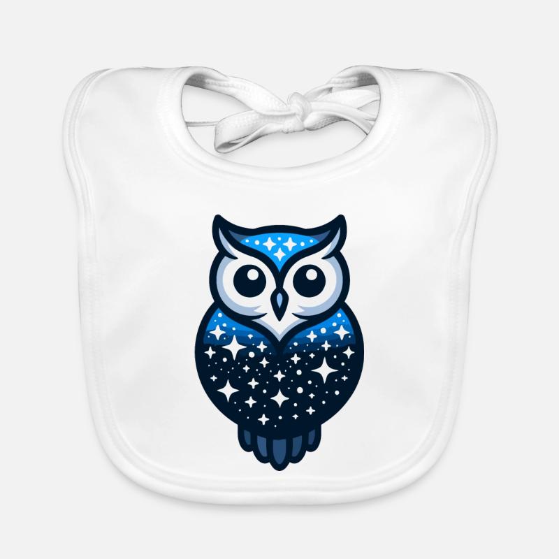 Celestial Owl: Der Nachthimmelswächter Baby Bio-Lätzchen