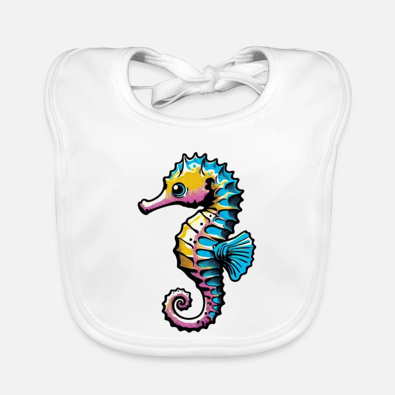 Seepferdchen Baby Bio-Lätzchen