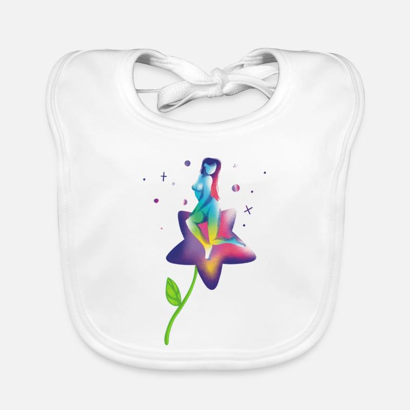 Regenbogenstern-Blüte Baby Bio-Lätzchen