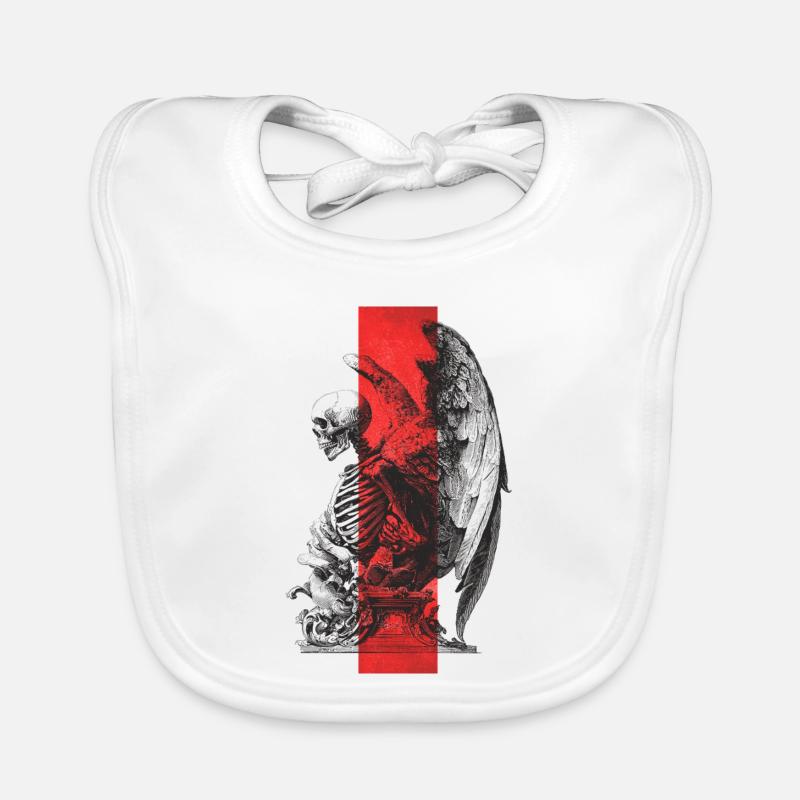 Skeleton Statue Organic Baby Bibs