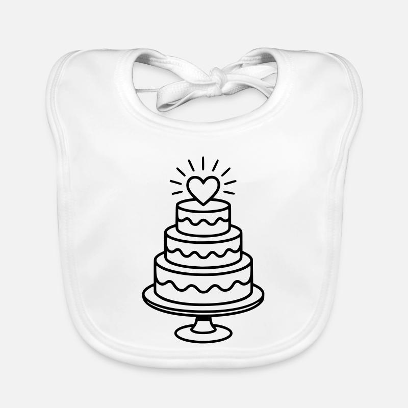 Hochzeit - Hochzeitstorte Baby Bio-Lätzchen