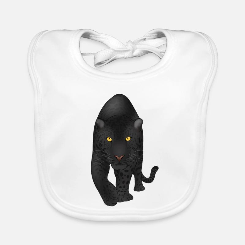 Panthère de minuit, Gros chat Bavoir bio Bébé